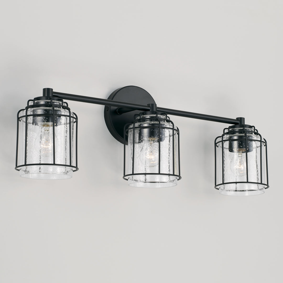 Capital Harmon 142931MB-516 Bath Vanity Light 24 in. wide - Matte Black