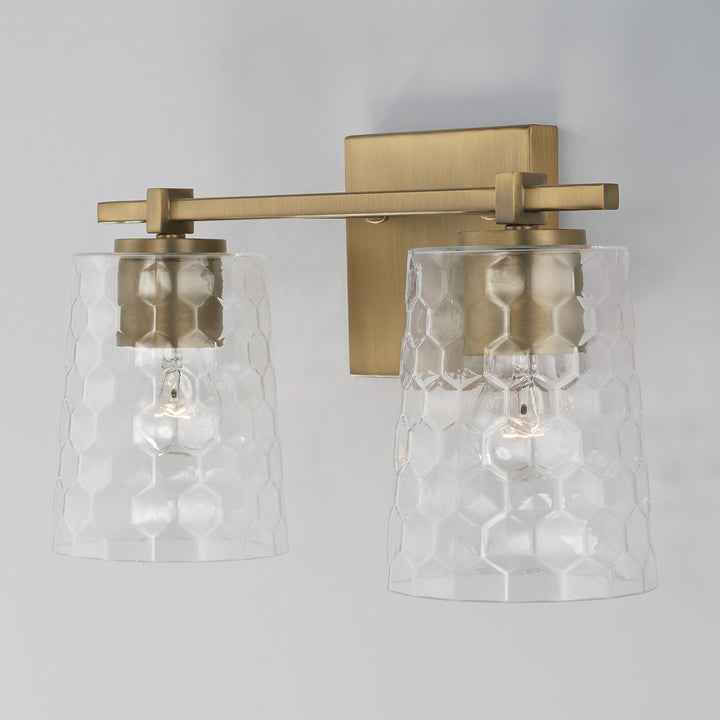 Capital Burke 143521AD-517 Bath Vanity Light 15 in. wide - Aged Brass