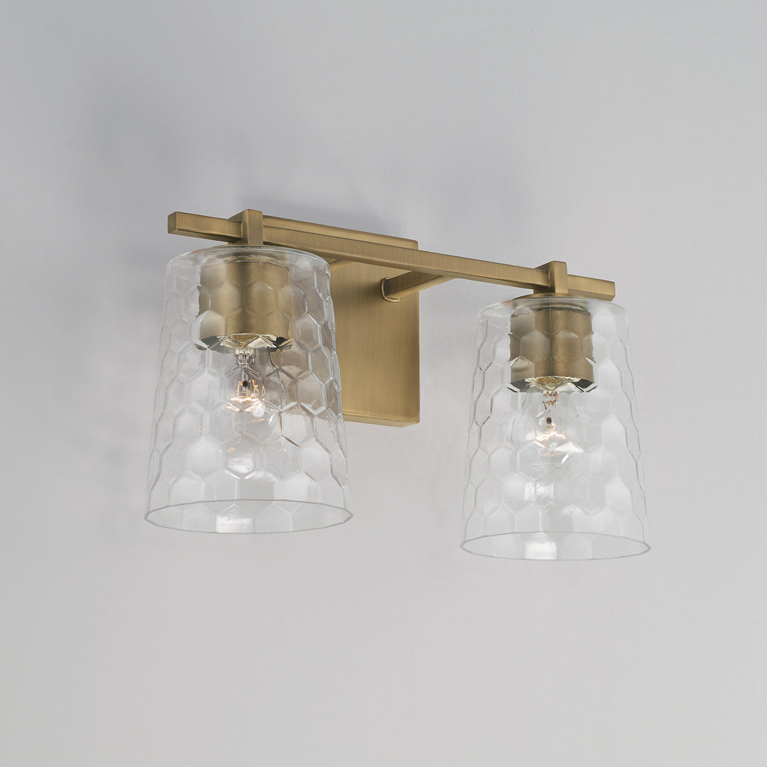 Capital Burke 143521AD-517 Bath Vanity Light 15 in. wide - Aged Brass