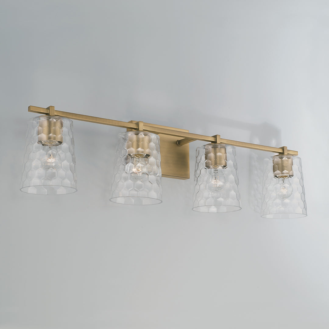 Capital Burke 143541AD-517 Bath Vanity Light 33 in. wide - Aged Brass