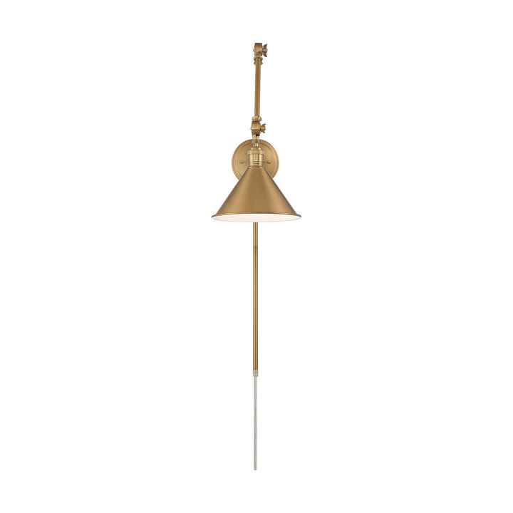 Nuvo Lighting 60-7361 Delancey One Light Swing Arm Wall Lamp Lamp Brass