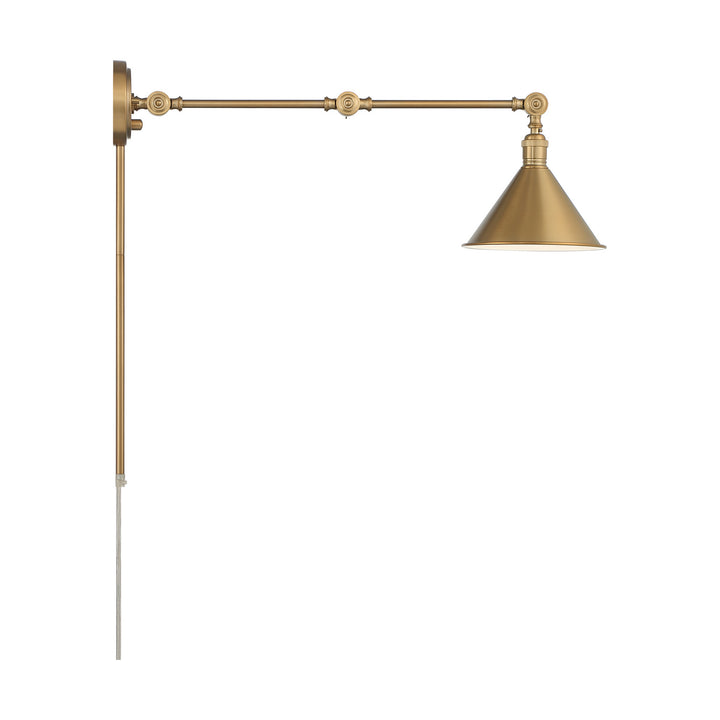 Nuvo Lighting 60-7361 Delancey One Light Swing Arm Wall Lamp Lamp Brass