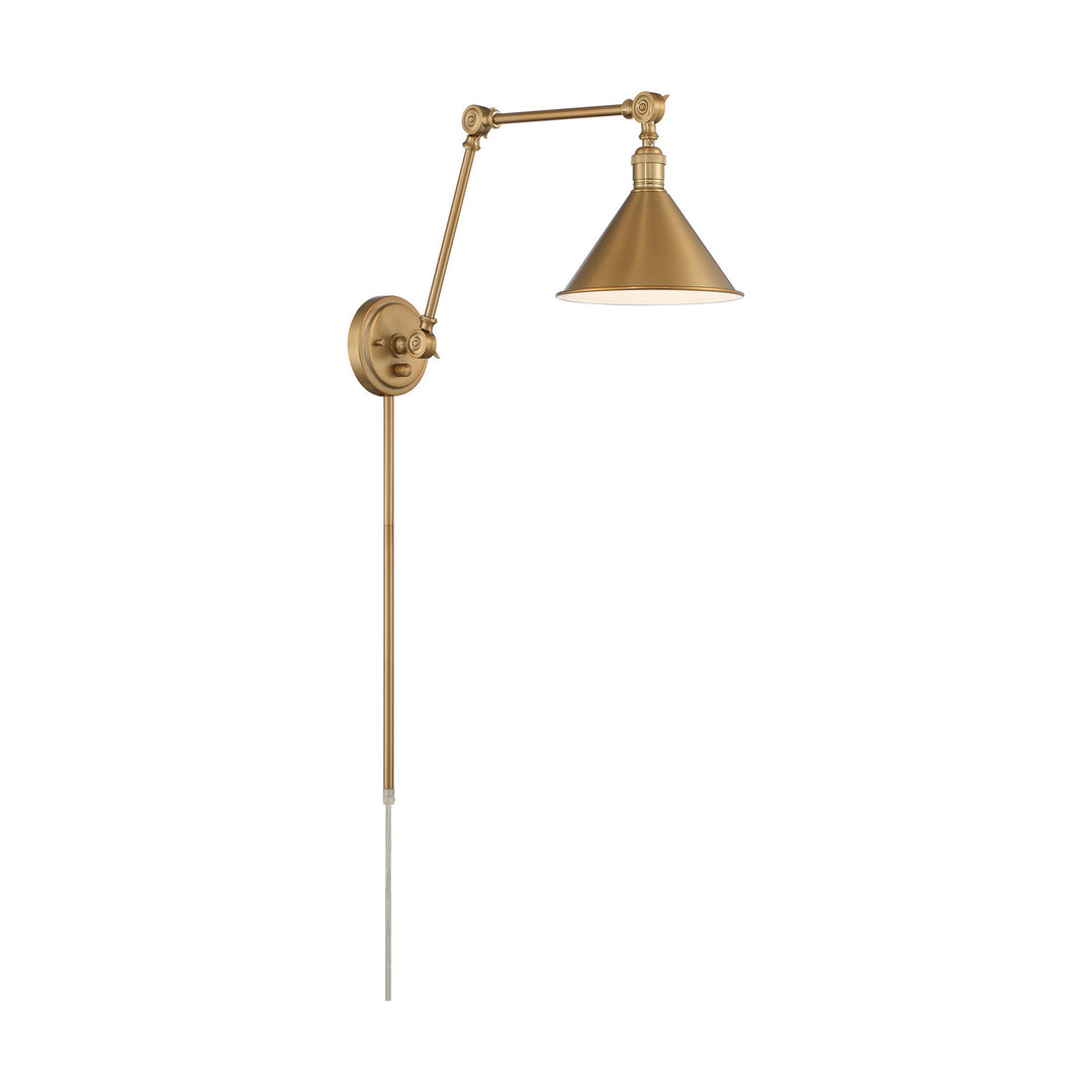 Nuvo Lighting 60-7361 Delancey One Light Swing Arm Wall Lamp Lamp Brass
