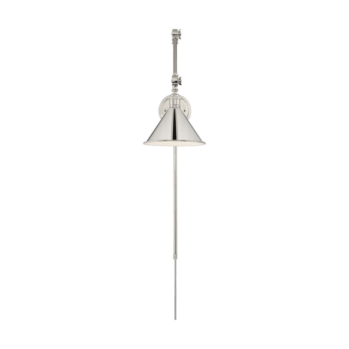 Nuvo Lighting 60-7362 Delancey One Light Swing Arm Wall Lamp Lamp Polished Nickel