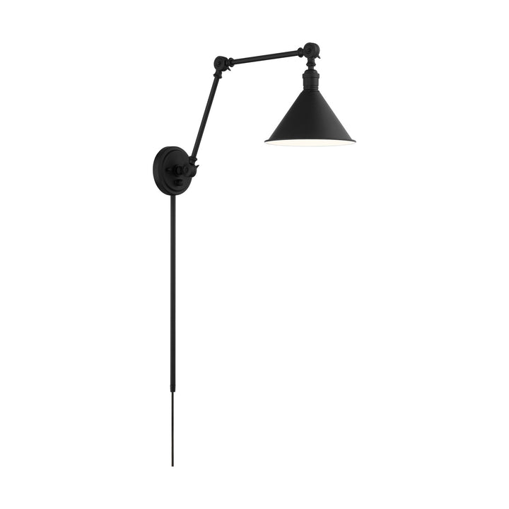 Nuvo Lighting 60-7363 Delancey One Light Swing Arm Wall Lamp Lamp Black