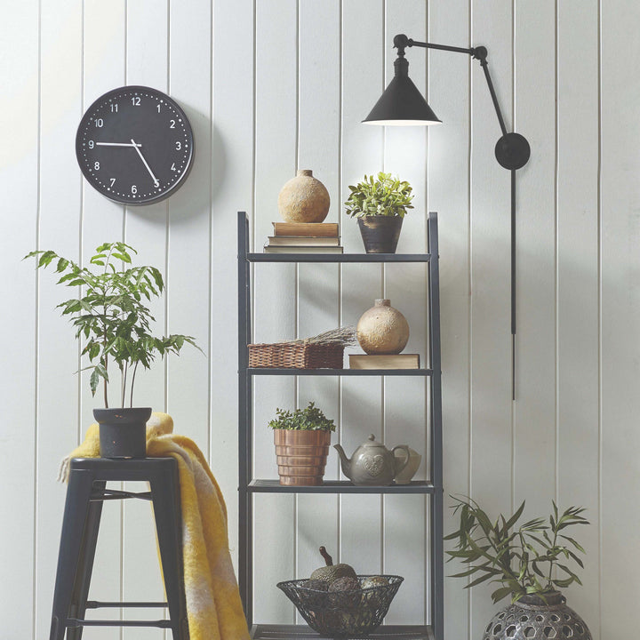 Nuvo Lighting 60-7363 Delancey One Light Swing Arm Wall Lamp Lamp Black