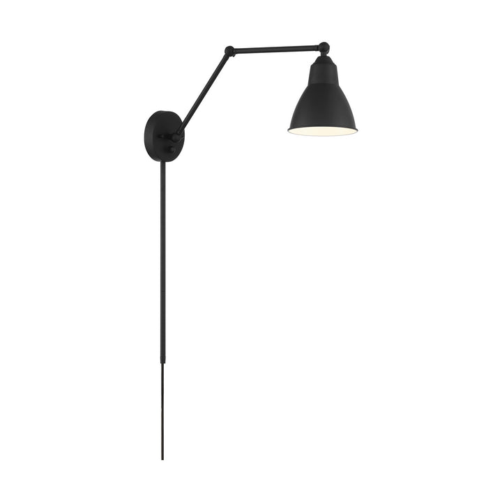 Nuvo Lighting 60-7366 Fulton One Light Swing Arm Wall Lamp Lamp Black