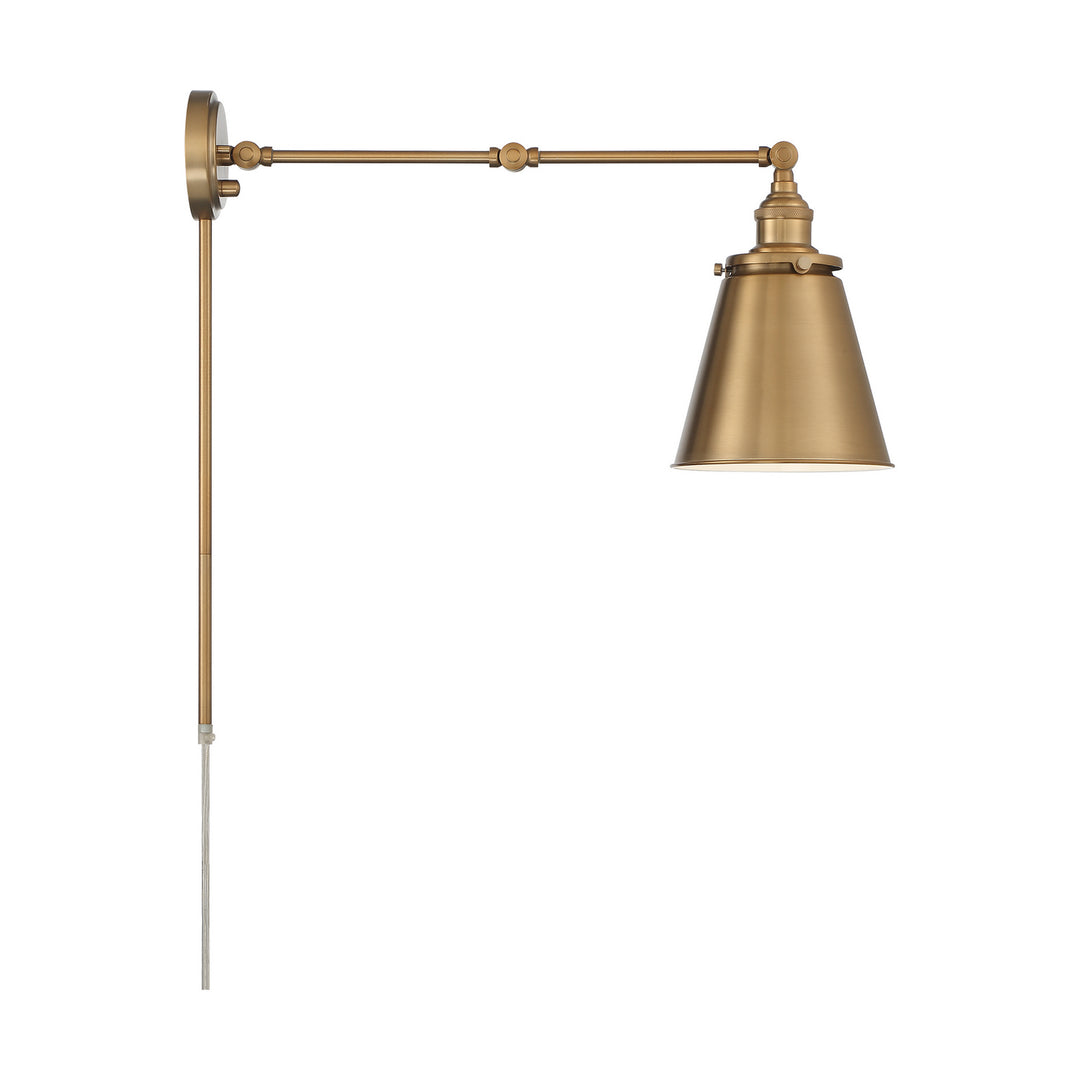 Nuvo Lighting 60-7367 Bayard One Light Swing Arm Wall Lamp Lamp Brass