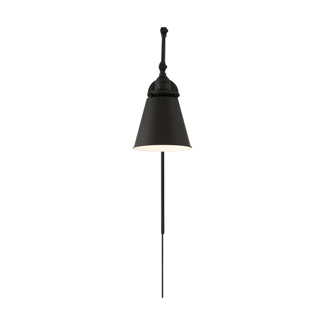 Nuvo Lighting 60-7369 Bayard One Light Swing Arm Wall Lamp Lamp Black