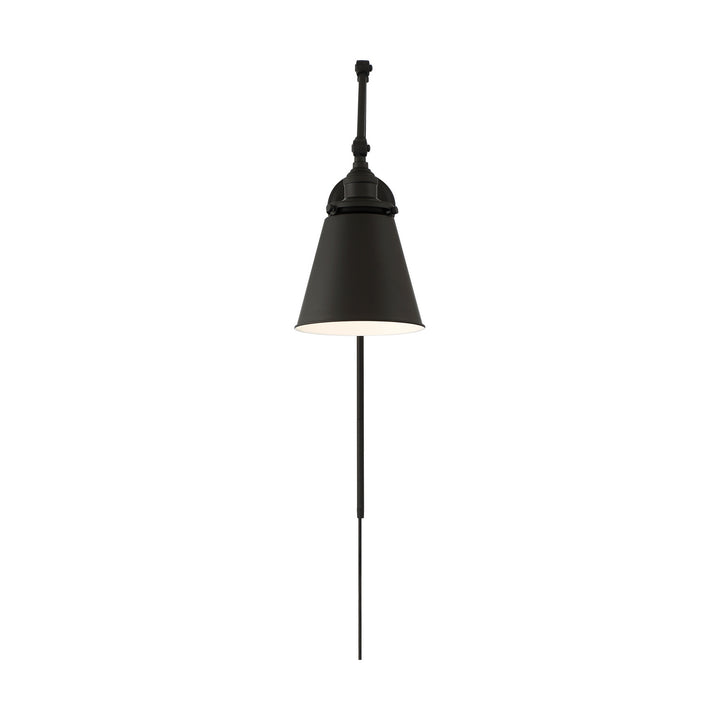 Nuvo Lighting 60-7369 Bayard One Light Swing Arm Wall Lamp Lamp Black