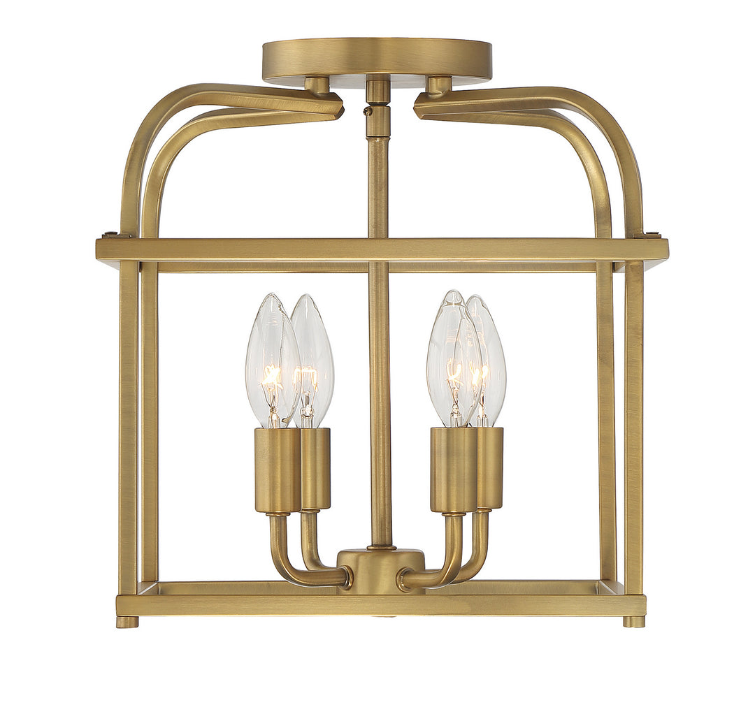 Meridian M60061NB Ceiling Light - Natural Brass