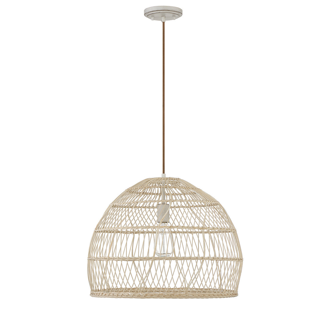 Meridian M70106NR Pendant Light - Natural Rattan with a Matching Socket