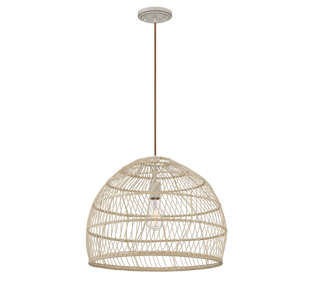 Meridian M70106NR Pendant Light - Natural Rattan with a Matching Socket