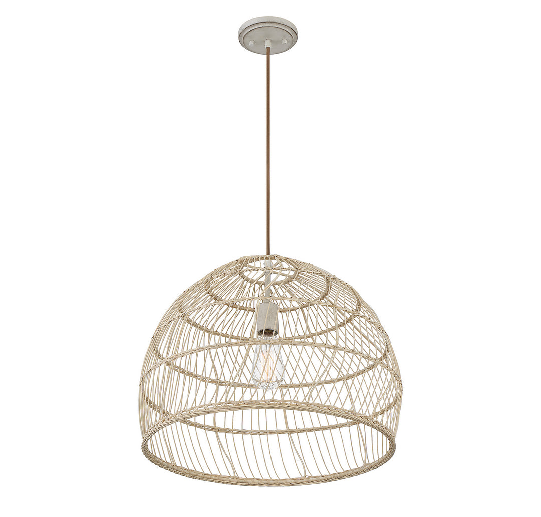 Meridian M70106NR Pendant Light - Natural Rattan with a Matching Socket