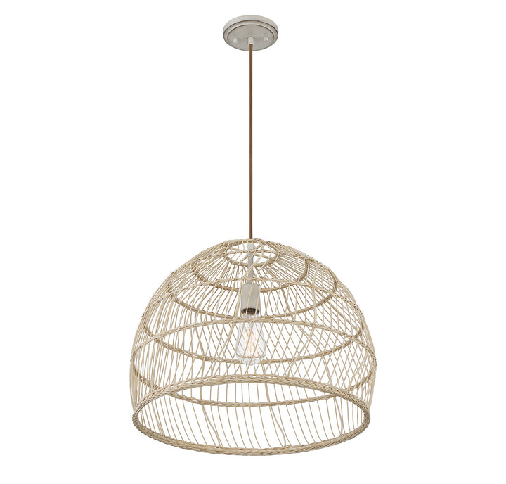 Meridian M70106NR Pendant Light - Natural Rattan with a Matching Socket