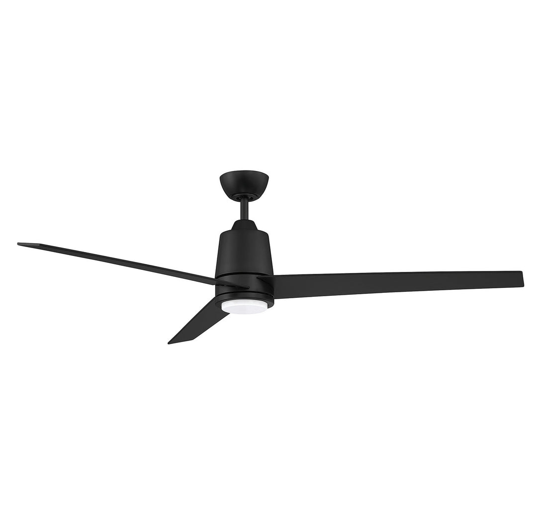 Meridian M2013MBKRV Ceiling Fan 56 - Matte Black, Black/Antique Oak/