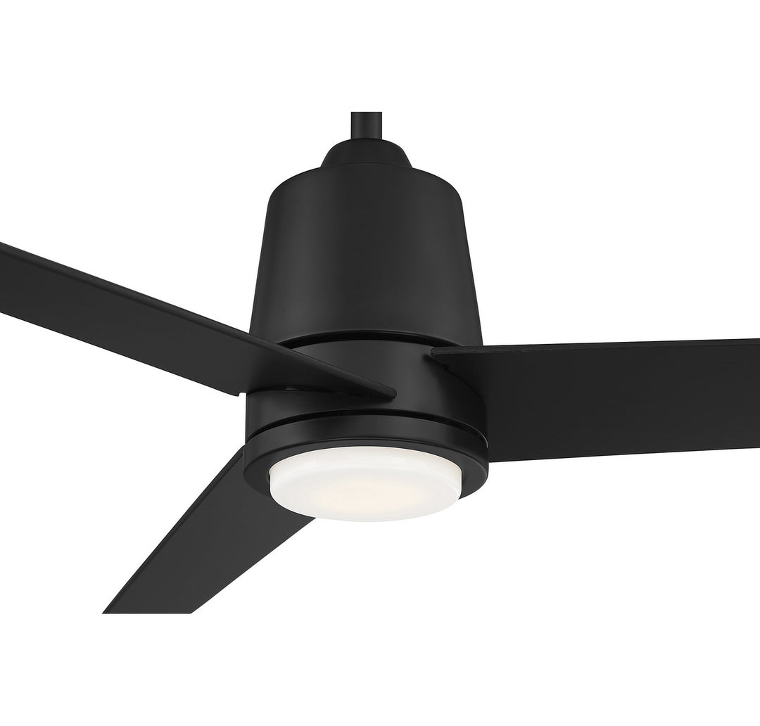 Meridian M2013MBKRV Ceiling Fan 56 - Matte Black, Black/Antique Oak/