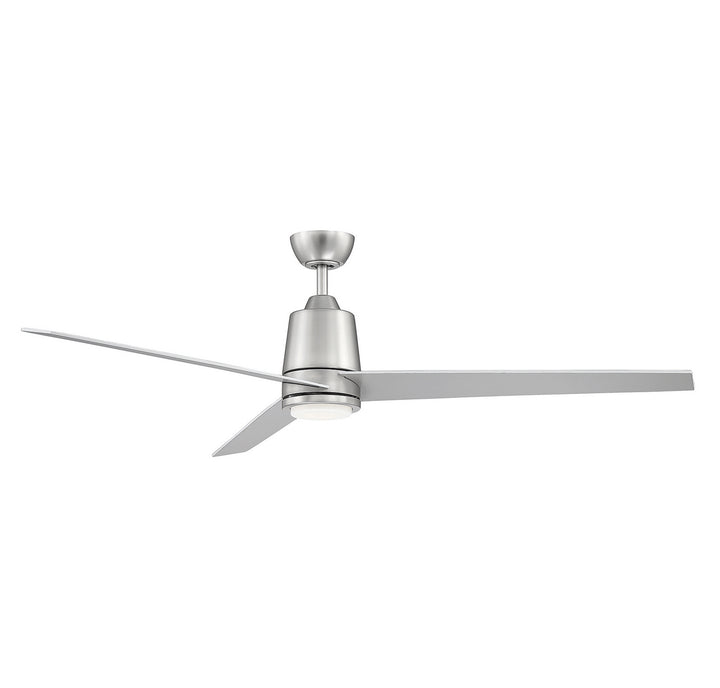 Meridian M2013BNRV Ceiling Fan 56 - Brushed Nickel, Silver/Matte White/