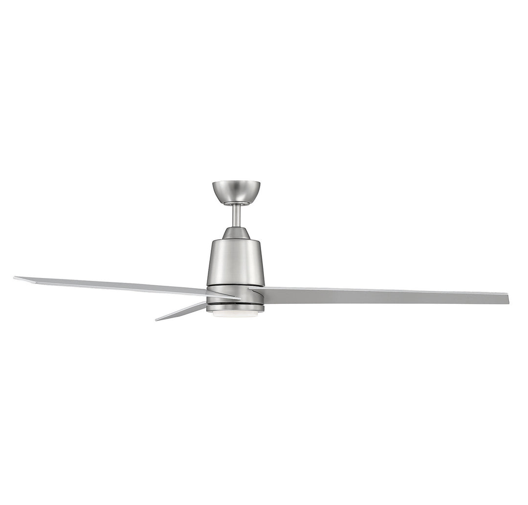 Meridian M2013BNRV Ceiling Fan 56 - Brushed Nickel, Silver/Matte White/