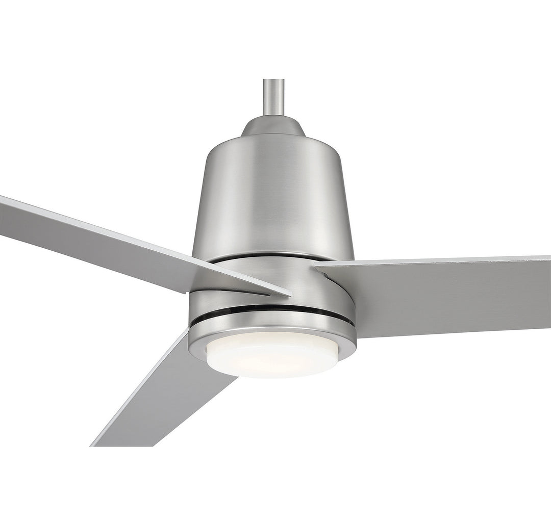 Meridian M2013BNRV Ceiling Fan 56 - Brushed Nickel, Silver/Matte White/