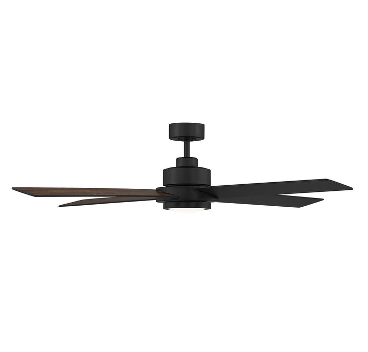 Meridian M2011MBKRV Ceiling Fan 56 - Matte Black, Black/Antique Oak/