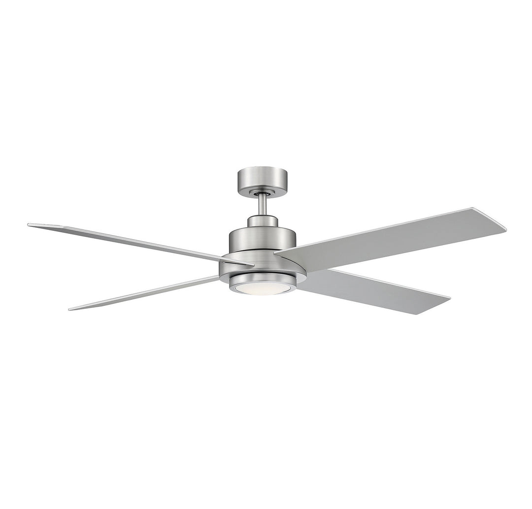 Meridian M2011BNRV Ceiling Fan 56 - Brushed Nickel, Silver/Matte White/