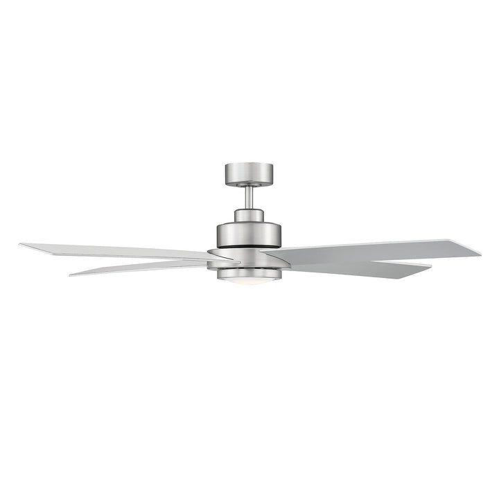 Meridian M2011BNRV Ceiling Fan 56 - Brushed Nickel, Silver/Matte White/