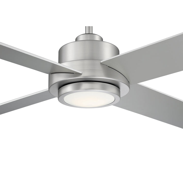 Meridian M2011BNRV Ceiling Fan 56 - Brushed Nickel, Silver/Matte White/