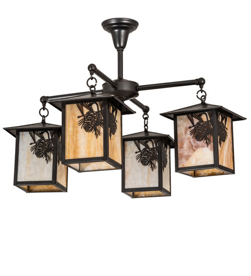 Meyda Tiffany Seneca 237225 Chandelier Light - Craftsman Brown