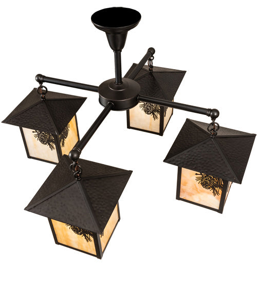 Meyda Tiffany Seneca 237225 Chandelier Light - Craftsman Brown