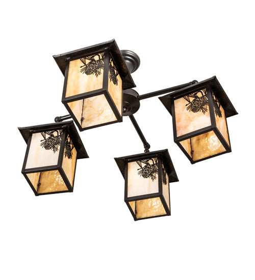 Meyda Tiffany Seneca 237225 Chandelier Light - Craftsman Brown
