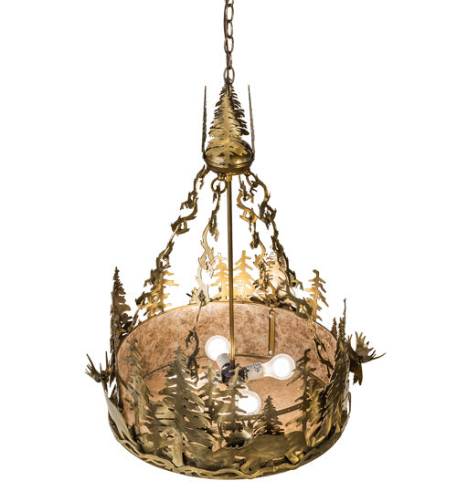 Meyda Tiffany Moose At Dusk 237894 Pendant Light - Brass Tint