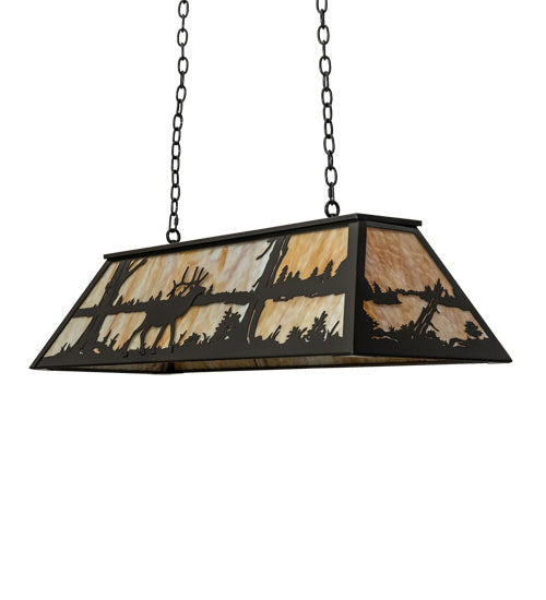 Meyda Tiffany Elk At Lake 237973 Pendant Light - Timeless Bronze