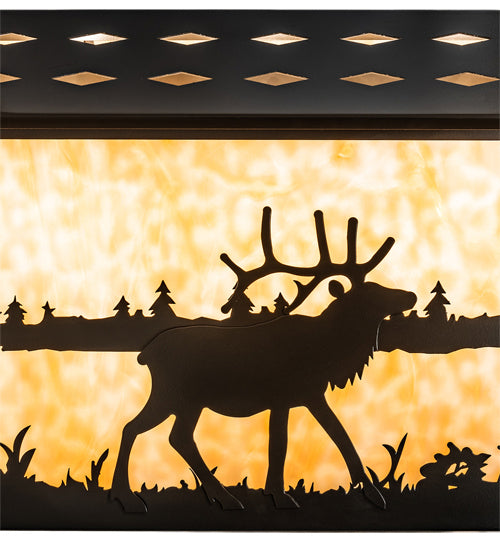 Meyda Tiffany Elk At Lake 237973 Pendant Light - Timeless Bronze