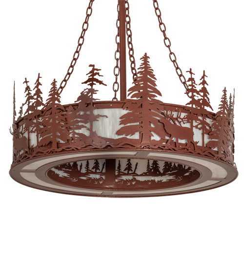 Meyda Tiffany Elk At Dusk 238683 Pendant Light - Rust