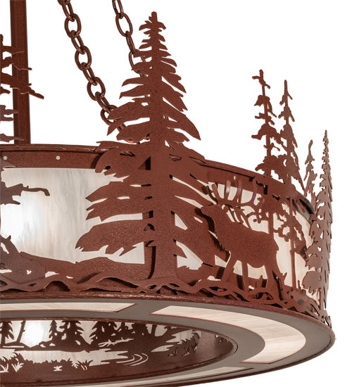 Meyda Tiffany Elk At Dusk 238683 Pendant Light - Rust