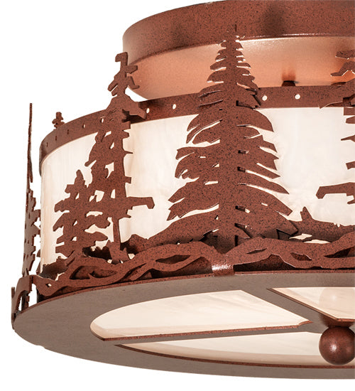 Meyda Tiffany Tall Pines 238688 Ceiling Light - Rust