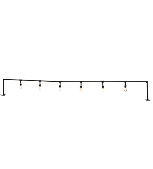 Meyda Tiffany Lighting 239546 Pipedream Six Light Bar Top Lamp Lamp Black