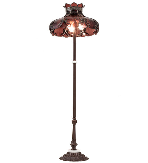 Meyda Tiffany Lighting 240286 Elizabeth Three Light Floor Lamp Lamp Bronze / Dark