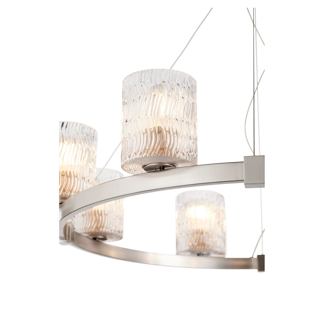 Quorum Stadium 6184-8-65 Chandelier Light - Satin Nickel