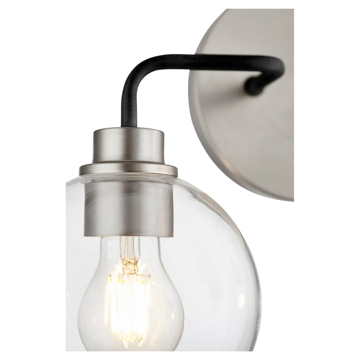 Quorum Clarion 572-2-6965 Bath Vanity Light 17 in. wide - Textured Black W/ Satin Nickel