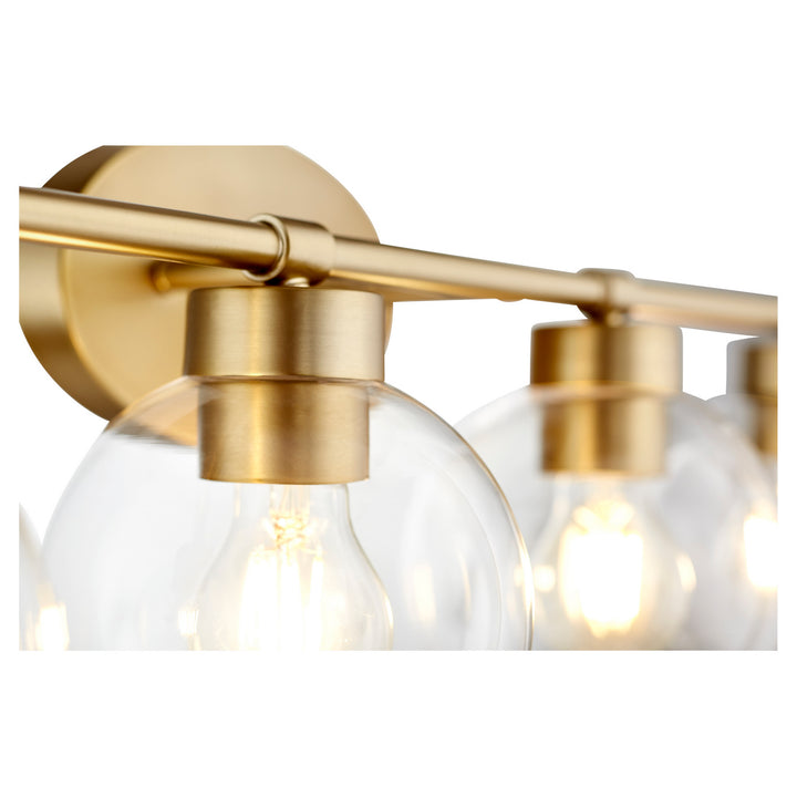 Quorum Volán 5317-4-80 Bath Vanity Light 33 in. wide - Aged Brass