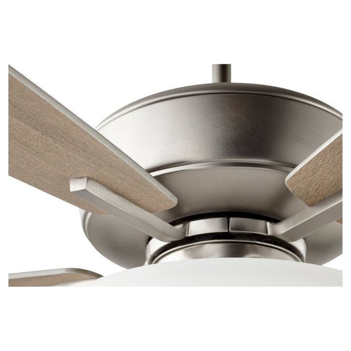 Quorum Breeze 60" 70605-65 Ceiling Fan 60 in. - Satin Nickel, Silver/Weathered Gray