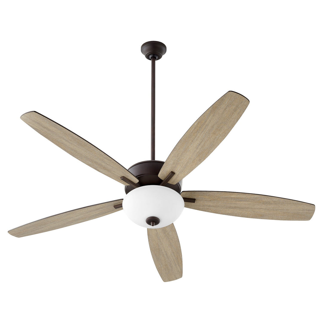 Quorum Breeze 60" 70605-86 Ceiling Fan 60 in. - Oiled Bronze, Oiled Bronze/Weathered Oak