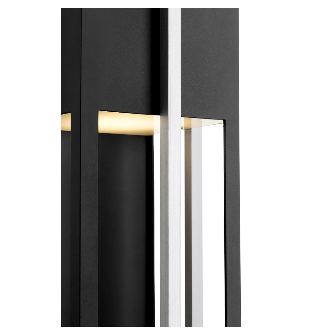 Quorum Al Fresco 711-23-69 Outdoor - Textured Black w/ Brushed Aluminum