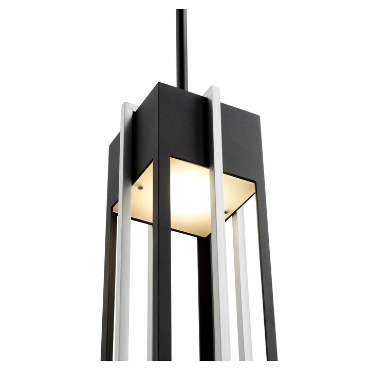 Quorum Al Fresco 712-18-69 Outdoor - Textured Black w/ Brushed Aluminum
