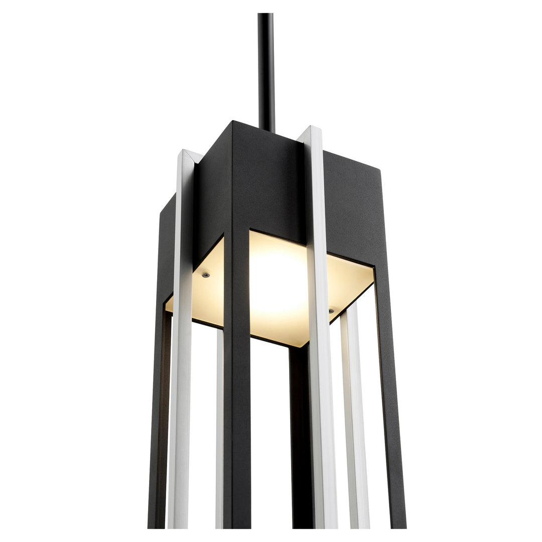 Quorum Al Fresco 712-18-69 Outdoor - Textured Black w/ Brushed Aluminum