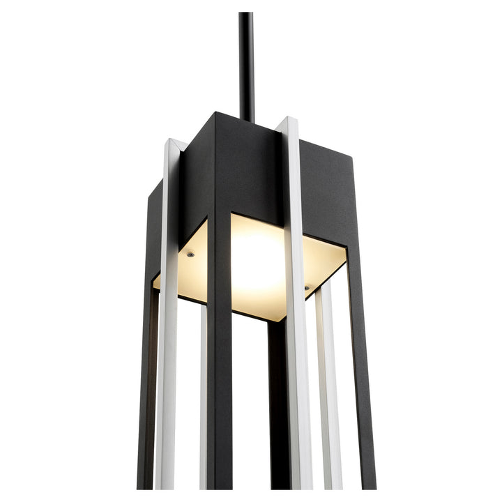 Quorum Al Fresco 712-18-69 Outdoor - Textured Black w/ Brushed Aluminum