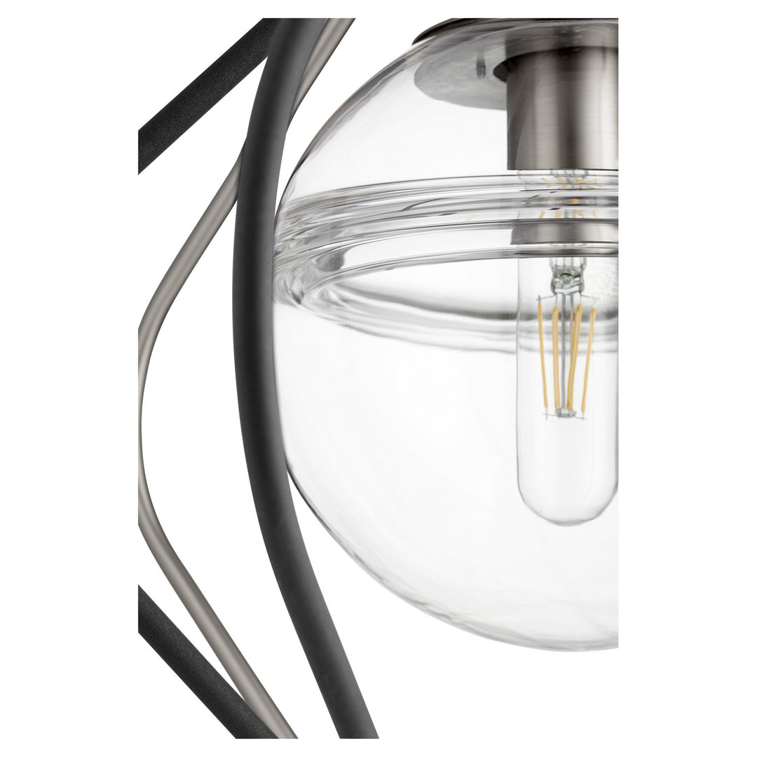 Quorum Gimble Pendants 6802-6965 Pendant Light - Textured Black W/ Satin Nickel
