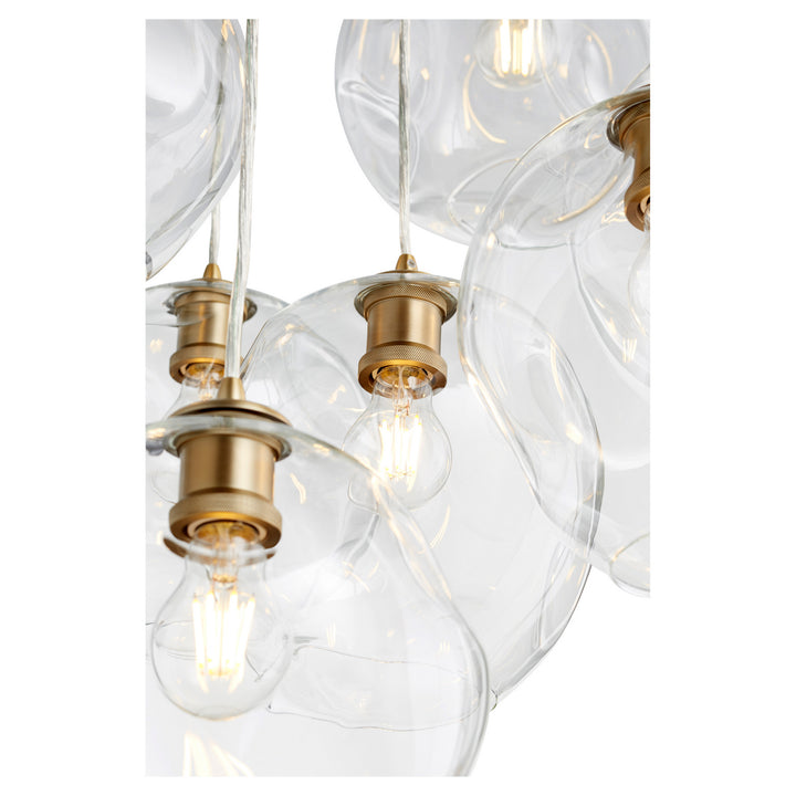 Quorum Numen 67-80 Chandelier Light - Aged Brass